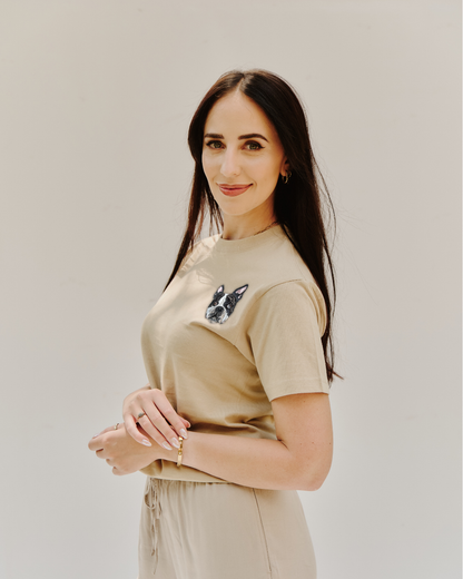 Embroidered Custom Pet Portrait Unisex Premium T-Shirt