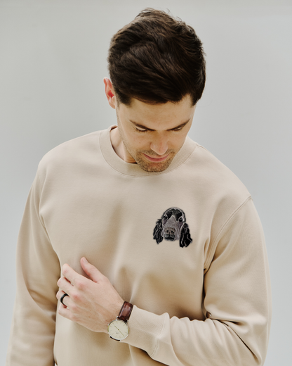 Embroidered Custom Pet Portrait Unisex Premium Sweatshirt