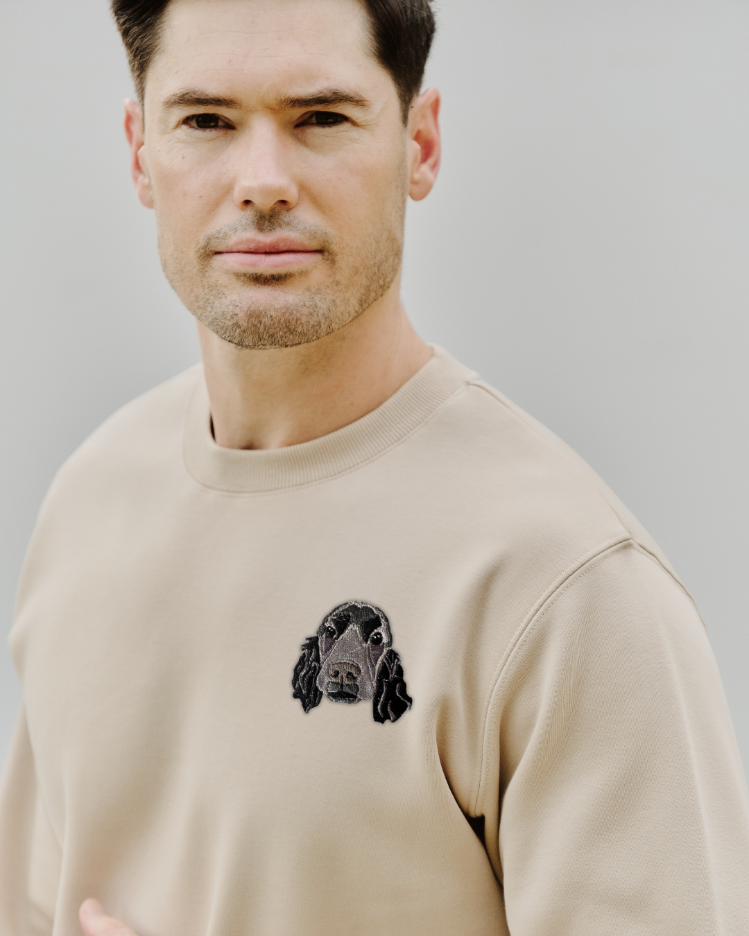 Embroidered Custom Pet Portrait Unisex Premium Sweatshirt