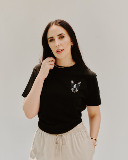 Embroidered Custom Pet Portrait Unisex Premium T-Shirt