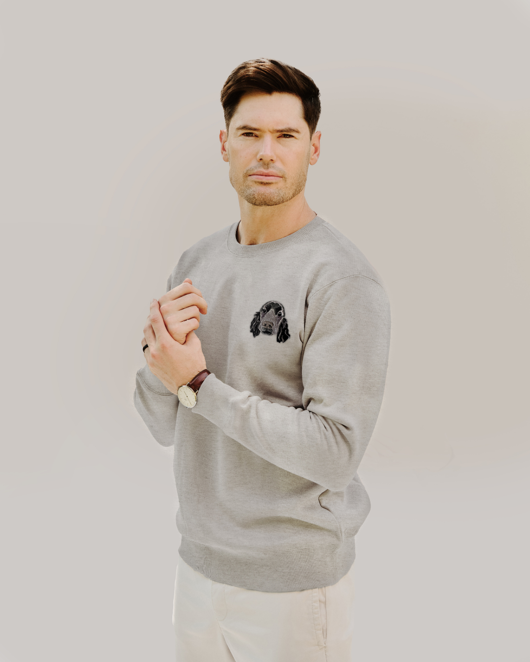 Embroidered Custom Pet Portrait Unisex Premium Sweatshirt