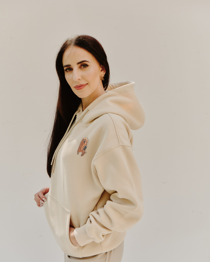 Embroidered Custom Pet Portrait Unisex Premium Oversized Hoodie