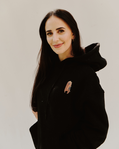 Embroidered Custom Pet Portrait Unisex Premium Oversized Hoodie