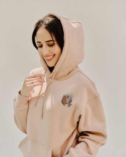 Embroidered Custom Pet Portrait Unisex Premium Oversized Hoodie